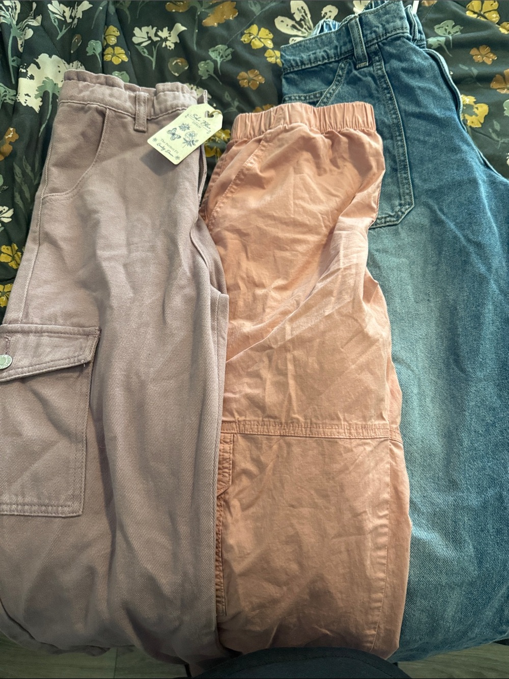 Multiples Girls' Jeans and Cargo Pants in Pink, Mauve, and Blue sizes girl14-16